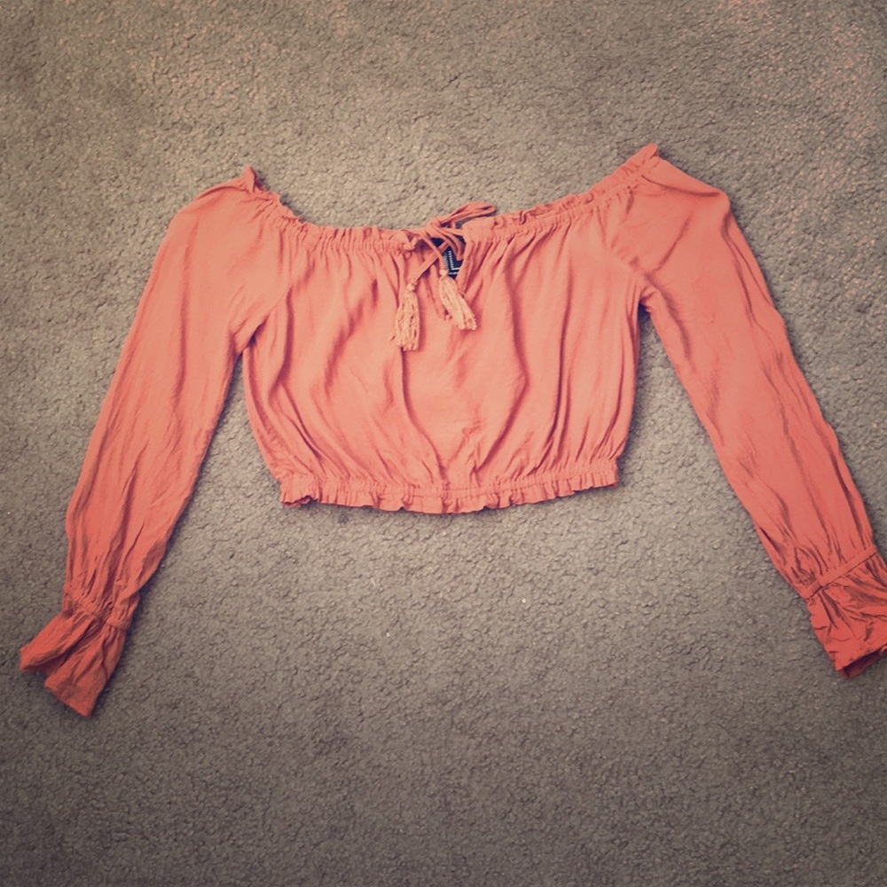 Off the shoulder crop top